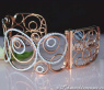 Extra wide Diamond Bangle in Rosegold