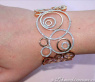 Extra wide Diamond Bangle in Rosegold