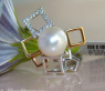 Tricolor Cultured Pearl Diamond Ring
