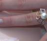 Tricolor Cultured Pearl Diamond Ring