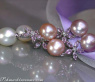 Magnificent Pastel Freshwater Pearl Earrings with Sapphires