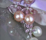 Magnificent Pastel Freshwater Pearl Earrings with Sapphires
