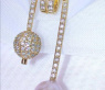 Freshwater Pearl Pendant with Diamond Pave Ball