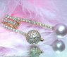 Freshwater Pearl Pendant with Diamond Pave Ball