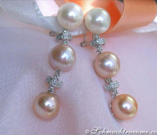Magnificent Pastel Freshwater Pearl Earrings