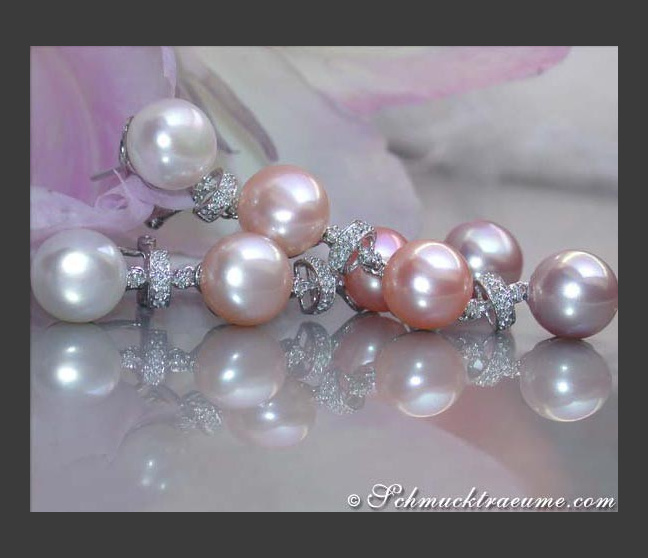 Magnificent Multicolor Freshwater Pearl Earrings Magnificent Multicolor Freshwater Pearl Earrings