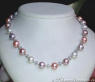 Edles Multicolor-Zuchtperlen- Brillanten Collier