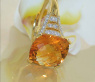 Radiant Citrine Ring with Diamonds