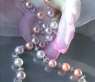 Edles Multicolor-Zuchtperlen- Brillanten Collier