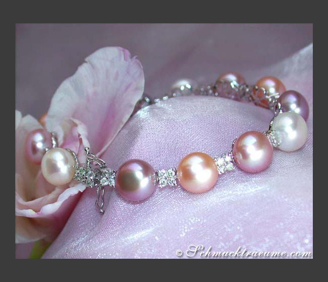 Finest Multicolor pearl diamonds bracelet Finest Multicolor pearl diamonds bracelet