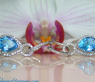 Blautopas Ohrringe / Creolen mit Diamanten