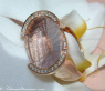 Impressive Rose Quarz Diamond Ring