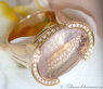 Impressive Rose Quarz Diamond Ring