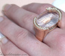 Impressive Rose Quarz Diamond Ring