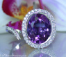 Interesting Amethyst Diamond Ring