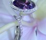 Interesting Amethyst Diamond Ring