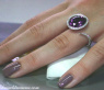 Interesting Amethyst Diamond Ring