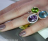 Interesting Amethyst Diamond Ring