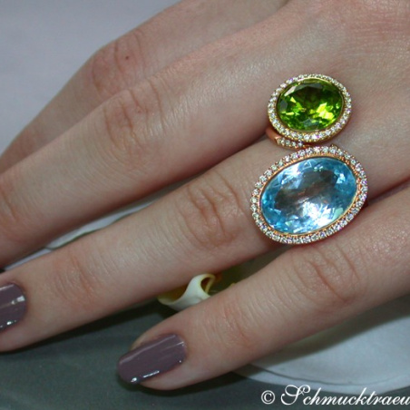 Interesting Amethyst Diamond Ring