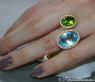 Interesting Amethyst Diamond Ring