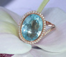Terrific Blue Topaz Diamond Ring