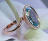 Terrific Blue Topaz Diamond Ring