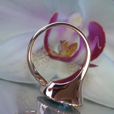Terrific Blue Topaz Diamond Ring