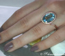 Terrific Blue Topaz Diamond Ring