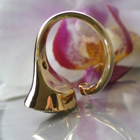 Pretty Citrine Drop Diamond Ring
