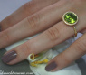 Interesting Peridot Diamond Ring