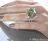 Impressive Green Amethyst Ring with Diamonds