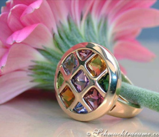 Gorgeous Multicolor Gemstone Ring