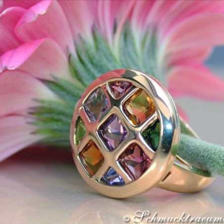 Gorgeous Multicolor Gemstone Ring
