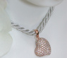 Classic Diamond Heart Pendant in Rose gold 18k
