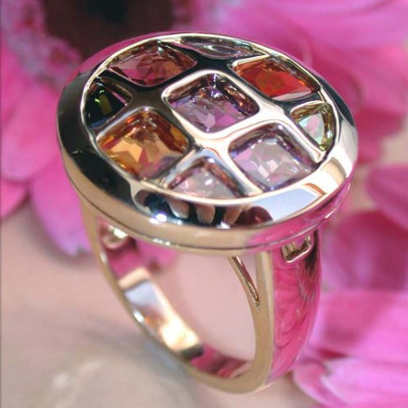 Gorgeous Multicolor Gemstone Ring