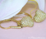 Classy Diamonds Heart Earrings in Yellow gold 18k