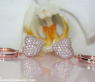 Classic Diamond Heart Earrings in Rose gold 18k