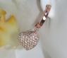 Classic Diamond Heart Earrings in Rose gold 18k