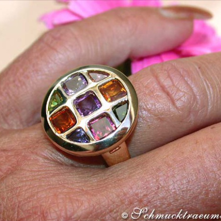 Gorgeous Multicolor Gemstone Ring