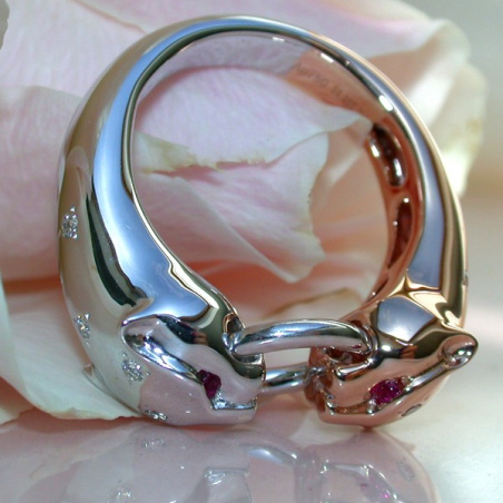Attractive Diamond Panther Ring