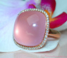 Magnificent Rose Quartz Diamond Ring