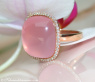 Magnificent Rose Quartz Diamond Ring