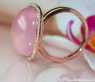 Magnificent Rose Quartz Diamond Ring