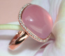 Magnificent Rose Quartz Diamond Ring