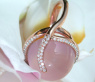 Beautiful Rose Quartz Diamond Ring