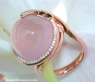 Beautiful Rose Quartz Diamond Ring
