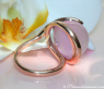 Beautiful Rose Quartz Diamond Ring