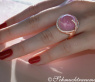 Beautiful Rose Quartz Diamond Ring