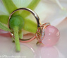 Enchanting Rose Quartz Diamond Ring