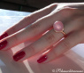 Enchanting Rose Quartz Diamond Ring